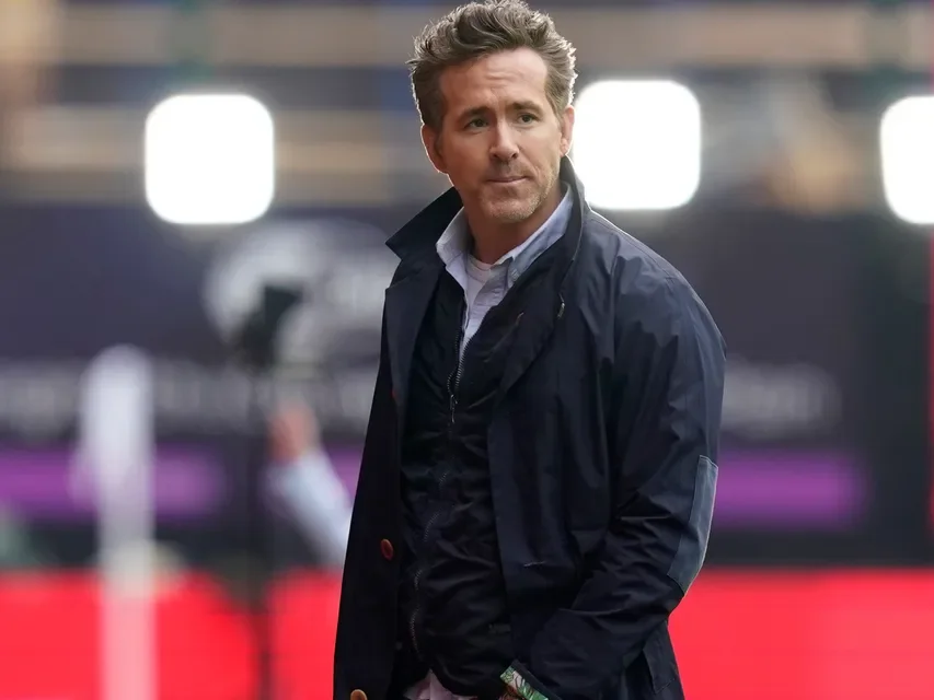 Ryan Reynolds, co-owner of Wrexham, arrives at the SToK Cae Ras stadium before the FA Cup match between Wrexham and Chelsea, in Wrexham, Wales